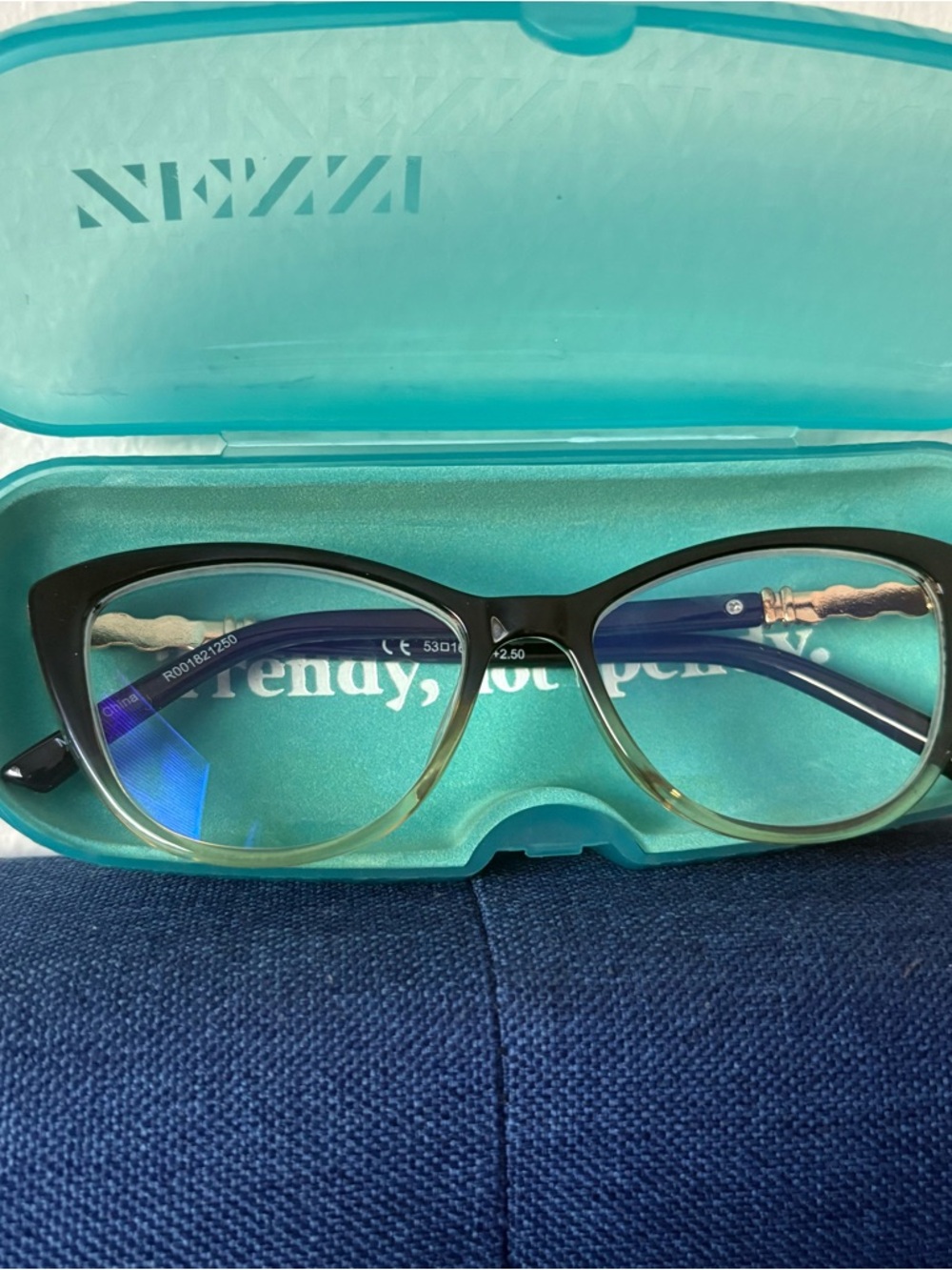 Blue-Green Gradient Women’s Reading Glasses - Unbranded